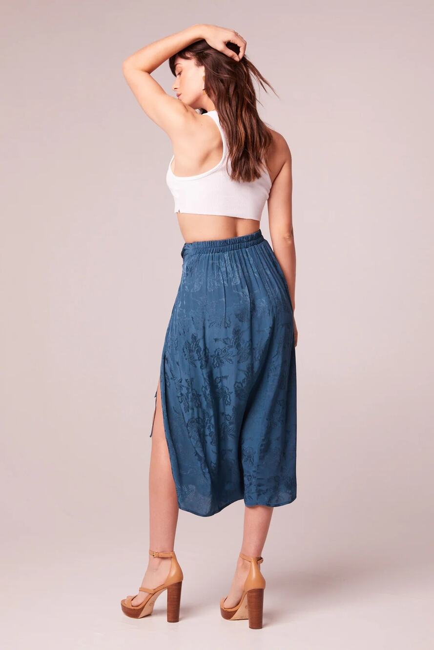 Band of the Free NWT Women's Celene Deep Teal Layered Midi Skirt - L